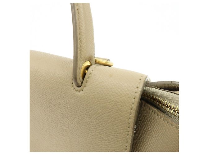 Céline CELINE Borsa Belt Bag in pelle 2WAY Borsa a mano Borsa a tracolla Greige - vista 10