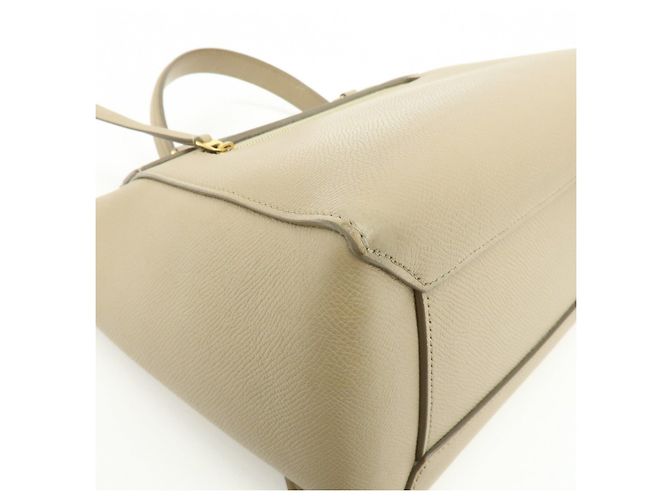 Céline CELINE Borsa Belt Bag in pelle 2WAY Borsa a mano Borsa a tracolla Greige - vista 13