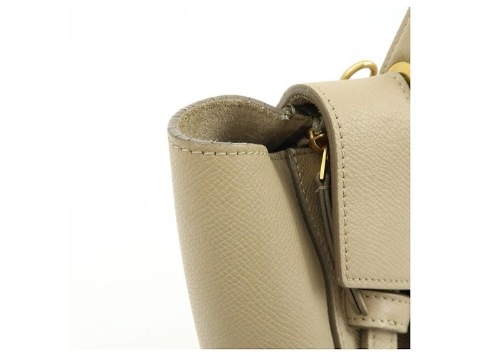 Céline CELINE Borsa Belt Bag in pelle 2WAY Borsa a mano Borsa a tracolla Greige - vista 15