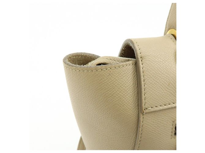 Céline CELINE Borsa Belt Bag in pelle 2WAY Borsa a mano Borsa a tracolla Greige - vista 16