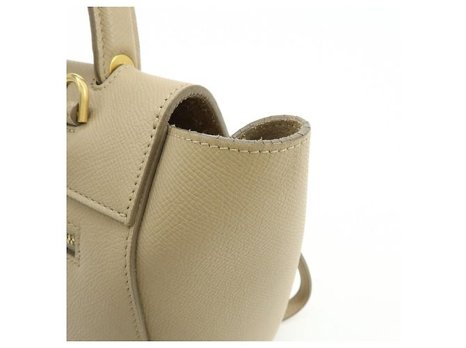 Céline CELINE Borsa Belt Bag in pelle 2WAY Borsa a mano Borsa a tracolla Greige - vista 17