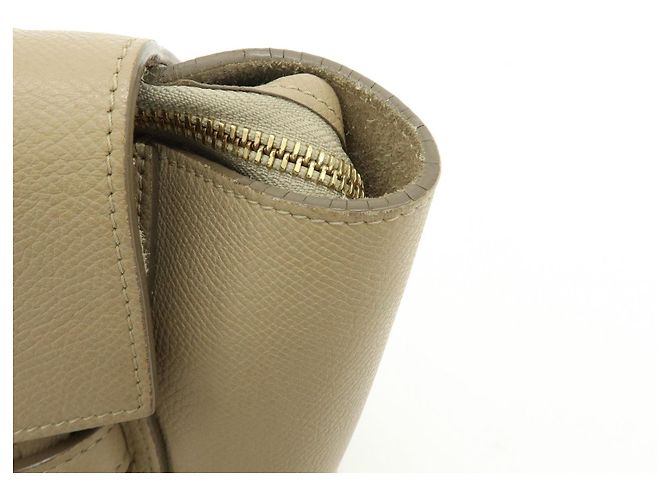 Céline CELINE Borsa Belt Bag in pelle 2WAY Borsa a mano Borsa a tracolla Greige - vista 18