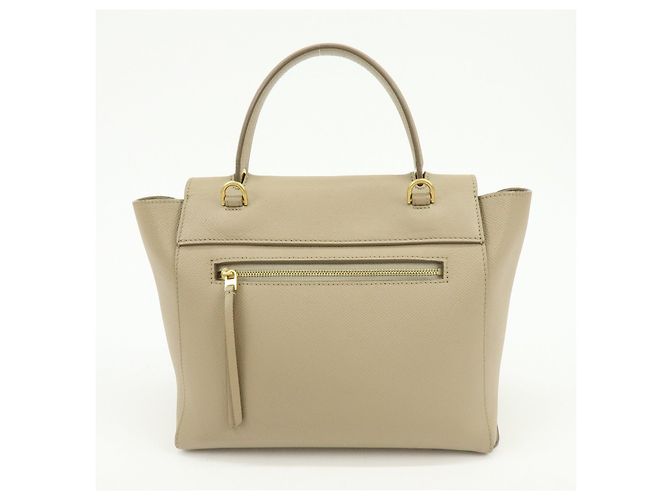 Céline CELINE Borsa Belt Bag in pelle 2WAY Borsa a mano Borsa a tracolla Greige - vista 2