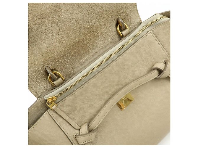 Céline CELINE Borsa Belt Bag in pelle 2WAY Borsa a mano Borsa a tracolla Greige - vista 21
