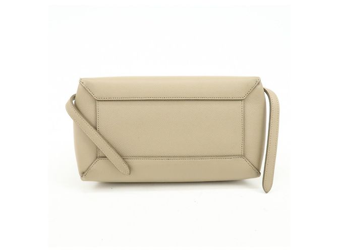 Céline CELINE Borsa Belt Bag in pelle 2WAY Borsa a mano Borsa a tracolla Greige - vista 5