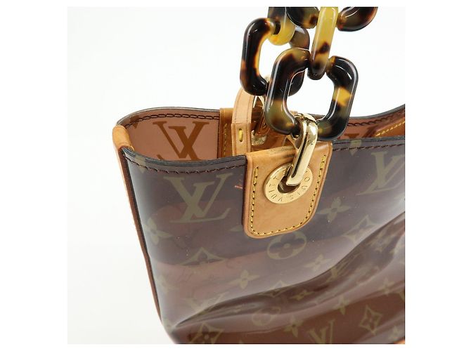 Borsa Tote Louis Vuitton Monogram Cabas Ambre PM Trasparente Marrone M92502 - vista 17