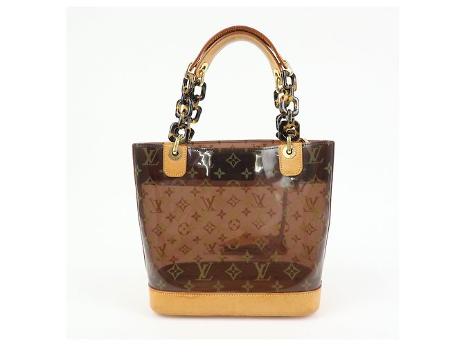 Borsa Tote Louis Vuitton Monogram Cabas Ambre PM Trasparente Marrone M92502 - vista 2