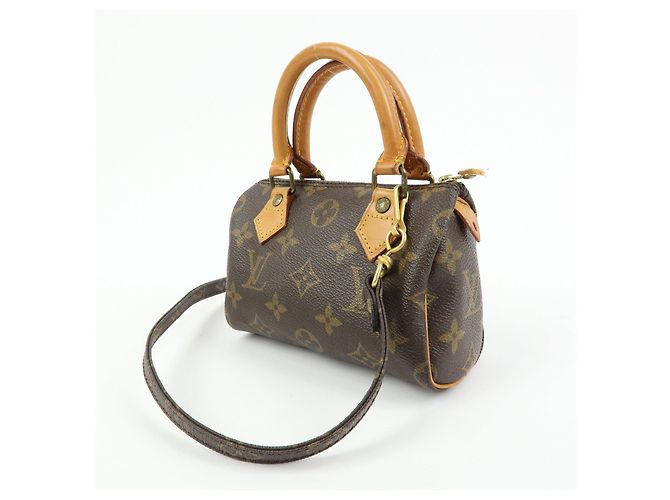 Louis Vuitton Monogram Canvas Mini Speedy Hand Bag & Strap M41534 - vista 3