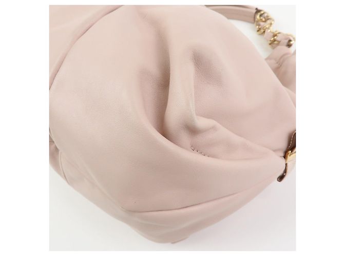 Salvatore Ferragamo Borsa a tracolla in pelle con catena e fiocco Ferragamo Vara Pink - vista 12