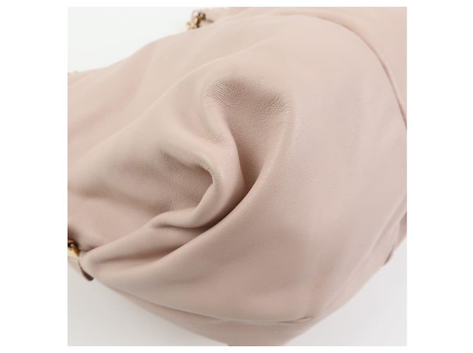 Salvatore Ferragamo Borsa a tracolla in pelle con catena e fiocco Ferragamo Vara Pink - vista 13