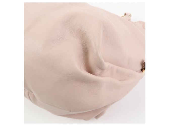 Salvatore Ferragamo Borsa a tracolla in pelle con catena e fiocco Ferragamo Vara Pink - vista 14