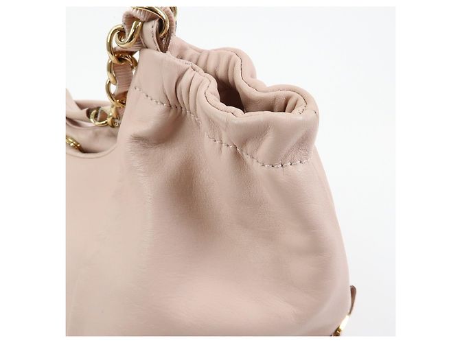 Salvatore Ferragamo Borsa a tracolla in pelle con catena e fiocco Ferragamo Vara Pink - vista 17
