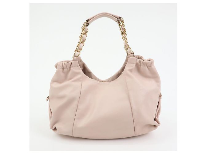 Salvatore Ferragamo Borsa a tracolla in pelle con catena e fiocco Ferragamo Vara Pink - vista 2