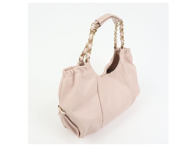 Salvatore Ferragamo Borsa a tracolla in pelle con catena e fiocco Ferragamo Vara Pink - vista 4