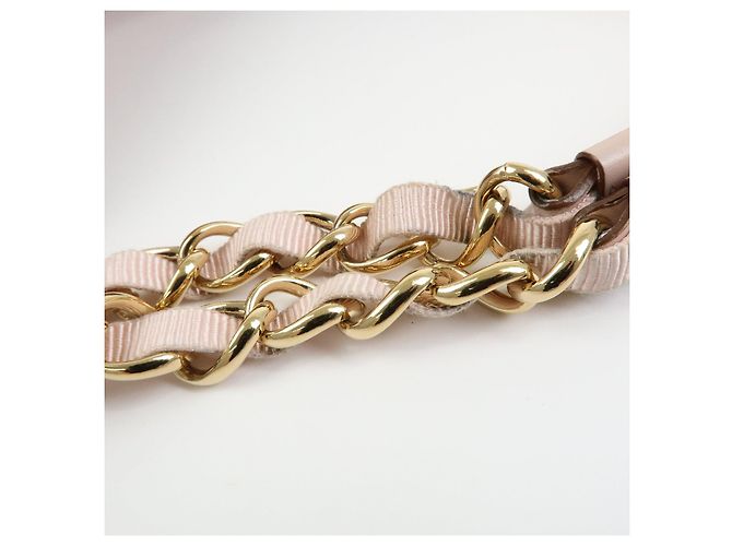 Salvatore Ferragamo Borsa a tracolla in pelle con catena e fiocco Ferragamo Vara Pink - vista 9
