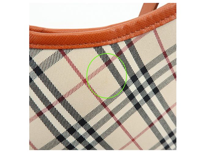 Borsa a tracolla BURBERRY Nova Plaid in tela e pelle Beige - vista 19