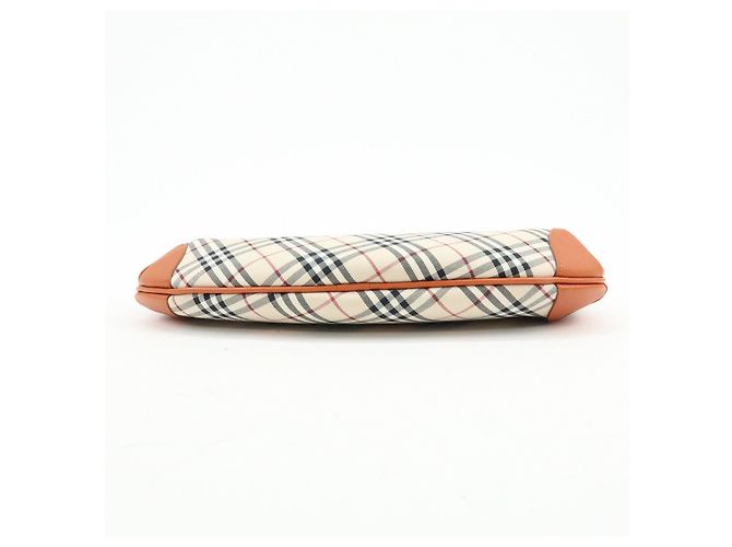 Borsa a tracolla BURBERRY Nova Plaid in tela e pelle Beige - vista 5