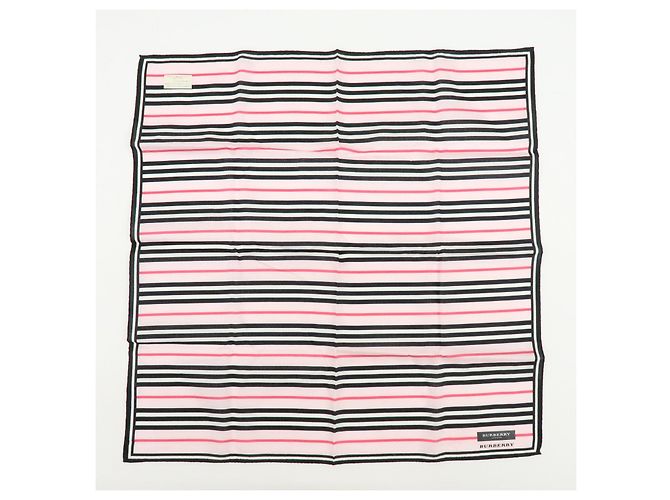 BURBERRY Set di 2 fazzoletti in cotone 100% Nova Plaid Rosa Beige - vista 11