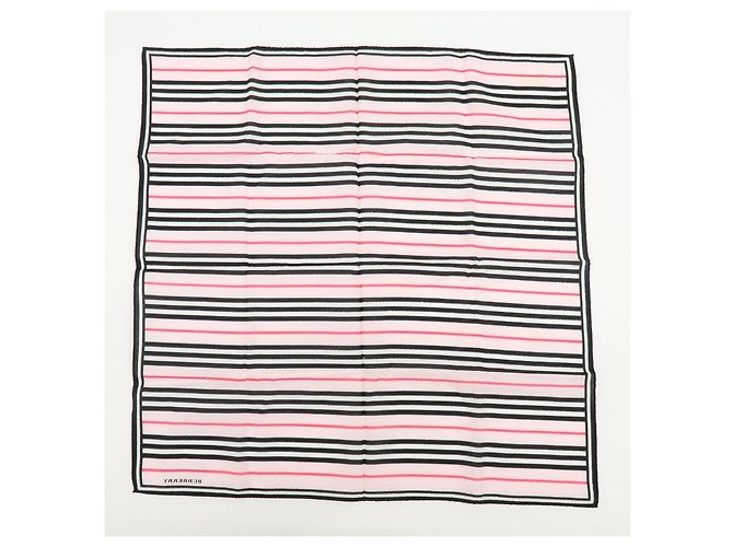 BURBERRY Set di 2 fazzoletti in cotone 100% Nova Plaid Rosa Beige - vista 12
