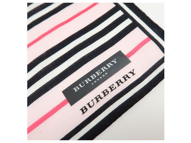 BURBERRY Set di 2 fazzoletti in cotone 100% Nova Plaid Rosa Beige - vista 18