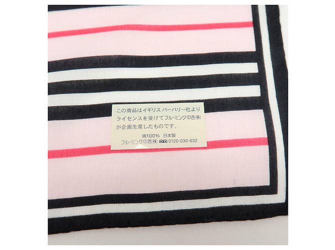 BURBERRY Set di 2 fazzoletti in cotone 100% Nova Plaid Rosa Beige - vista 19