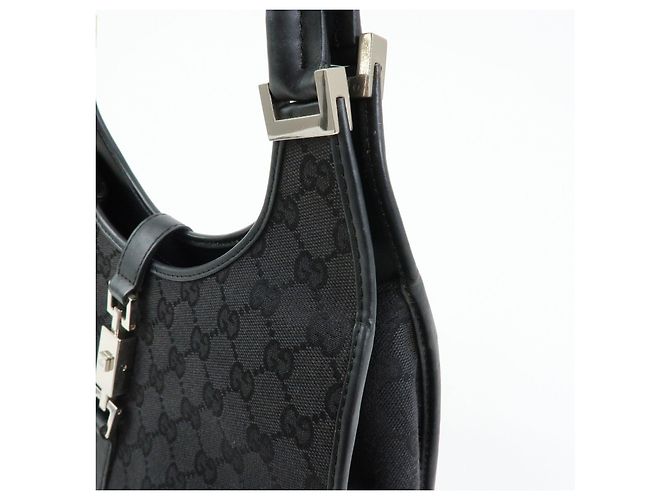Borsa a mano e a tracolla GUCCI Jackie GG Canvas Leather Nera 001・1067 - vista 12