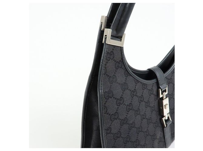 Borsa a mano e a tracolla GUCCI Jackie GG Canvas Leather Nera 001・1067 - vista 13