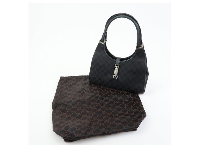 Borsa a mano e a tracolla GUCCI Jackie GG Canvas Leather Nera 001・1067 - vista 24