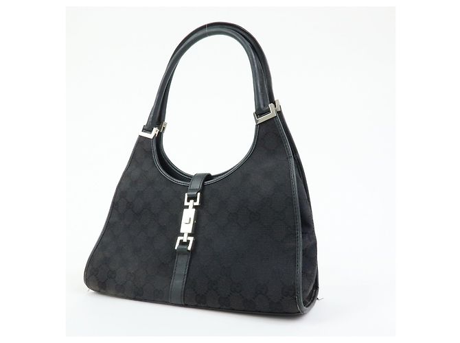 Borsa a mano e a tracolla GUCCI Jackie GG Canvas Leather Nera 001・1067 - vista 3