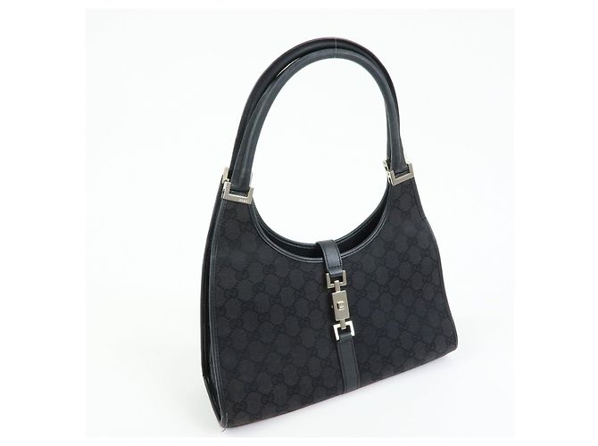 Borsa a mano e a tracolla GUCCI Jackie GG Canvas Leather Nera 001・1067 - vista 4