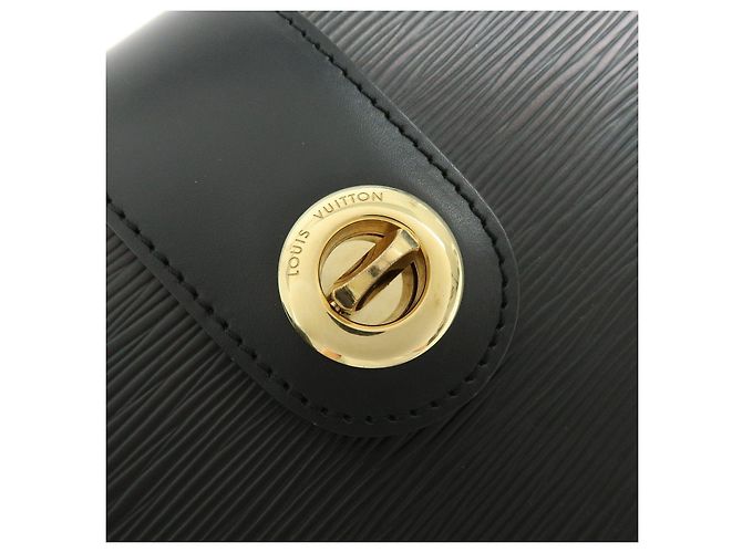Borsa a tracolla Louis Vuitton Epi Capuchin Noir Black M52342 - vista 19