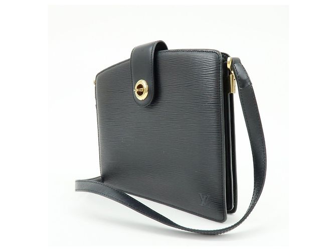 Borsa a tracolla Louis Vuitton Epi Capuchin Noir Black M52342 - vista 3
