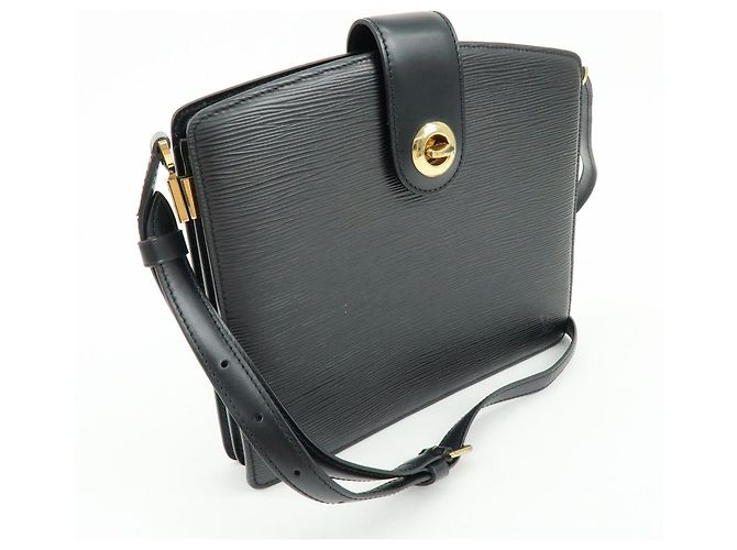 Borsa a tracolla Louis Vuitton Epi Capuchin Noir Black M52342 - vista 4