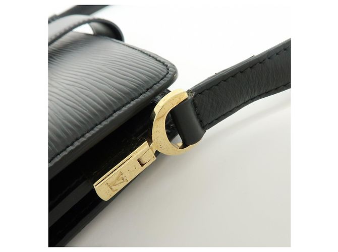 Borsa a tracolla Louis Vuitton Epi Capuchin Noir Black M52342 - vista 9