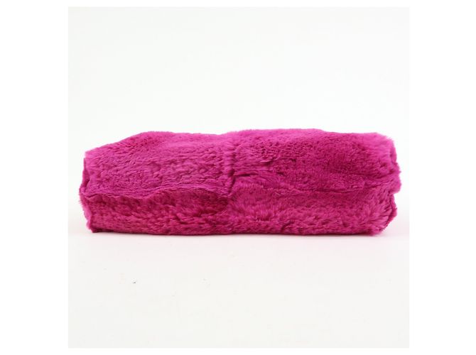 Bolsa de Ombro com Corrente em Couro e Pele de Coelho CHANEL Purple - vista 5