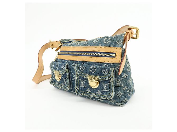 Louis Vuitton Monogram Denim Baggy PM Borsa 2Way Borsa a Tracolla M95049 - vista 3