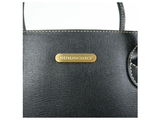 BURBERRY Borsa a mano e tote bag in pelle Nova Plaid Nera - vista 24