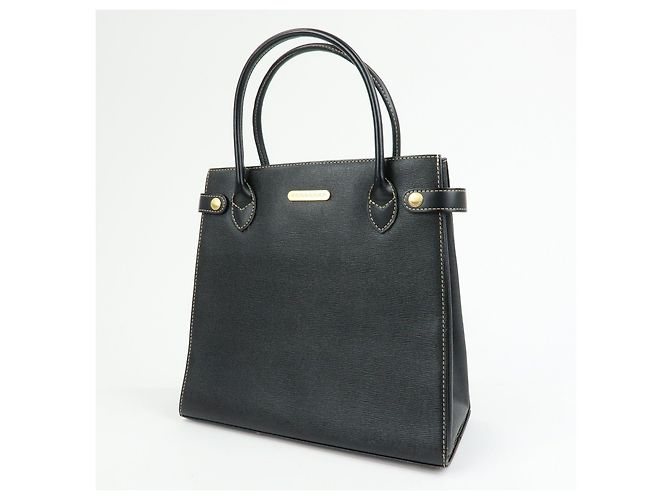 BURBERRY Borsa a mano e tote bag in pelle Nova Plaid Nera - vista 3