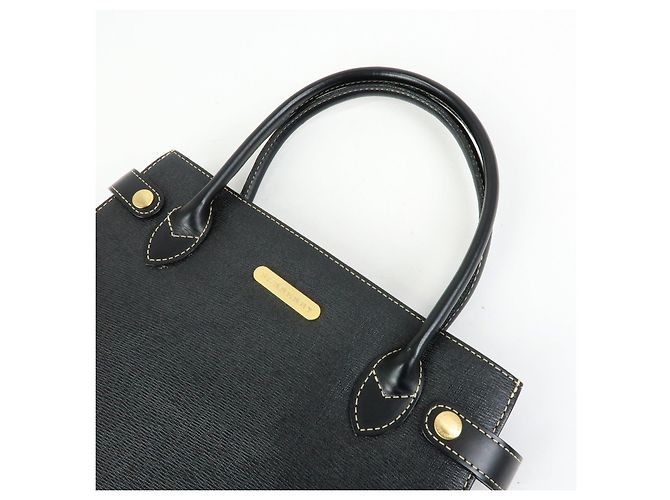 BURBERRY Borsa a mano e tote bag in pelle Nova Plaid Nera - vista 6