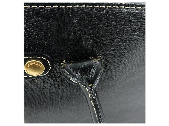 BURBERRY Borsa a mano e tote bag in pelle Nova Plaid Nera - vista 9