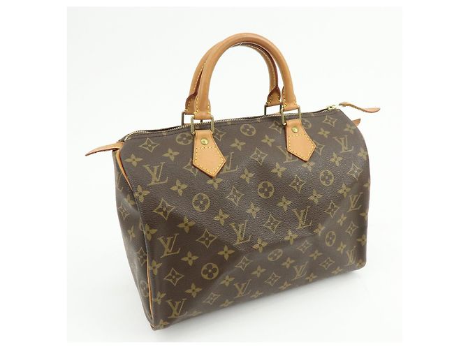 Louis Vuitton Monogram Speedy 30 Boston Bag Hand Bag Brown M41526 - vista 4