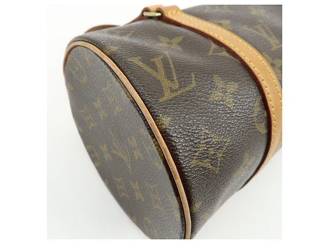 Borsa a mano Louis Vuitton Monogram Papillon 26 Vecchio Stile Marrone M51366 - vista 14
