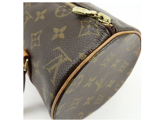 Borsa a mano Louis Vuitton Monogram Papillon 26 Vecchio Stile Marrone M51366 - vista 17