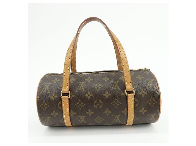 Borsa a mano Louis Vuitton Monogram Papillon 26 Vecchio Stile Marrone M51366 - vista 2