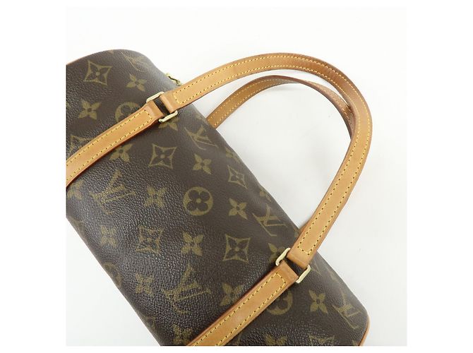 Borsa a mano Louis Vuitton Monogram Papillon 26 Vecchio Stile Marrone M51366 - vista 6