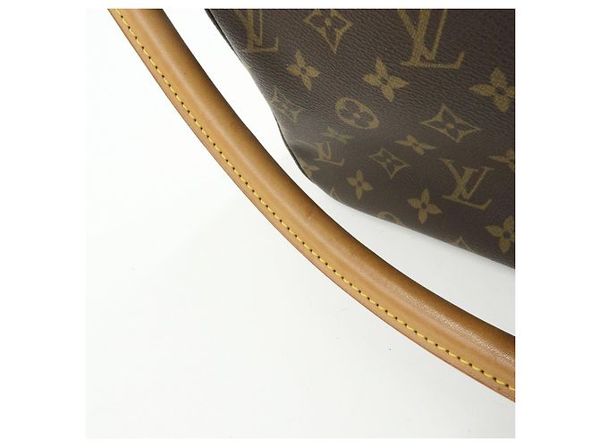 Borsa a spalla e a mano Louis Vuitton Monogram Looping GM Brown M51145 - vista 10