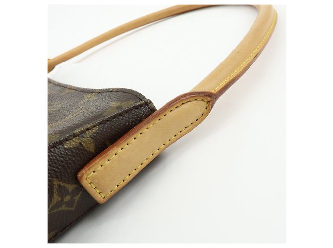 Borsa a spalla e a mano Louis Vuitton Monogram Looping GM Brown M51145 - vista 11