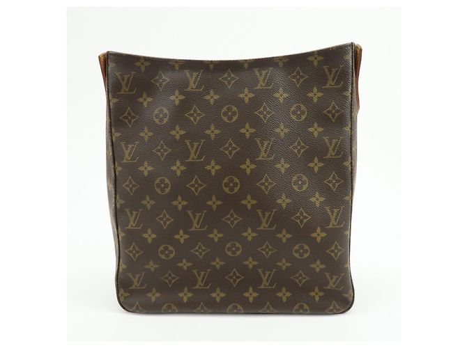 Borsa a spalla e a mano Louis Vuitton Monogram Looping GM Brown M51145 - vista 2