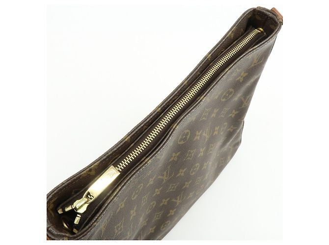 Borsa a spalla e a mano Louis Vuitton Monogram Looping GM Brown M51145 - vista 20