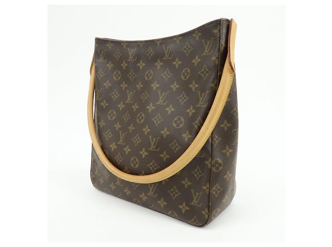 Borsa a spalla e a mano Louis Vuitton Monogram Looping GM Brown M51145 - vista 3